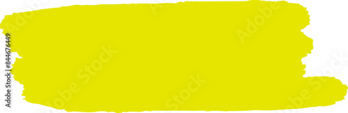 Yellow Brush Stroke isolated on white background.