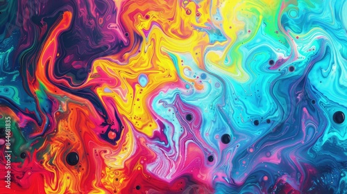 Abstract patterns in dazzling array of colors