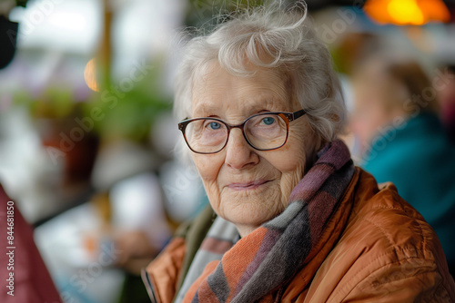 elderly woman attending a digital photography workshop
