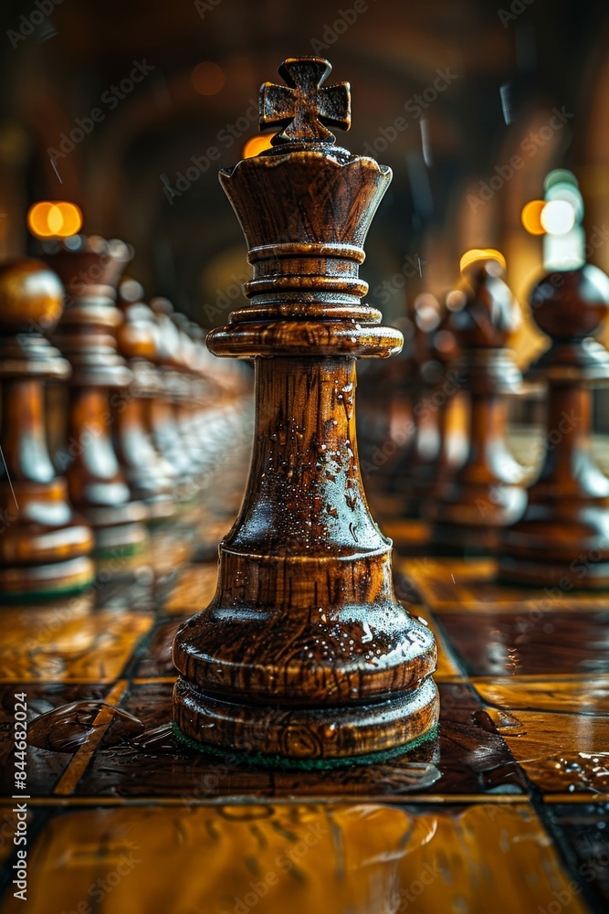 Fototapeta premium Beautiful Chess Board and Pieces