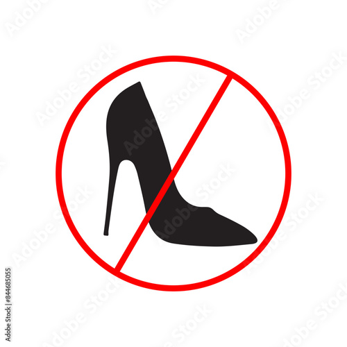 No high heels allowed indicating requirement for flat footwear