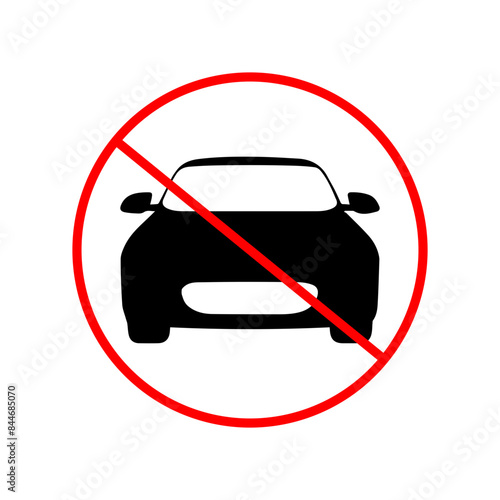 Car-free zone indicating pedestrian-only area with no vehicles allowed