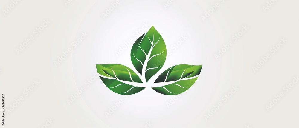 tree leaf icon, presented in simple and smooth 2D plane format, serves as a stylish logo or app icon against a white background tree leaf icon, presented in simple and smooth 2D plane format, serves as a stylish logo or app icon against a white background