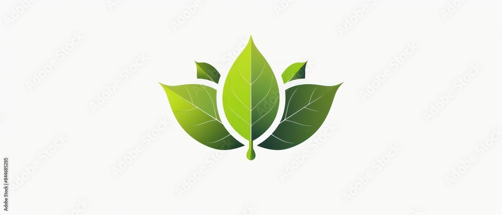 tree leaf icon, presented in simple and smooth 2D plane format, serves as a stylish logo or app icon against a white background tree leaf icon, presented in simple and smooth 2D plane format, serves as a stylish logo or app icon against a white background