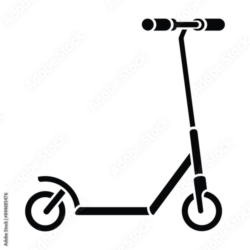 Kick scooter icon on white background design template