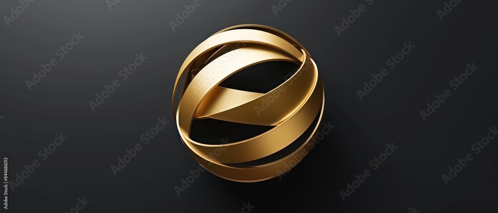 golden sphere with the business company logo, standing out against a dark background, epitomizing professionalism and expertise in IT golden sphere with the business company logo, standing out against a dark background, epitomizing professionalism and expertise in IT
