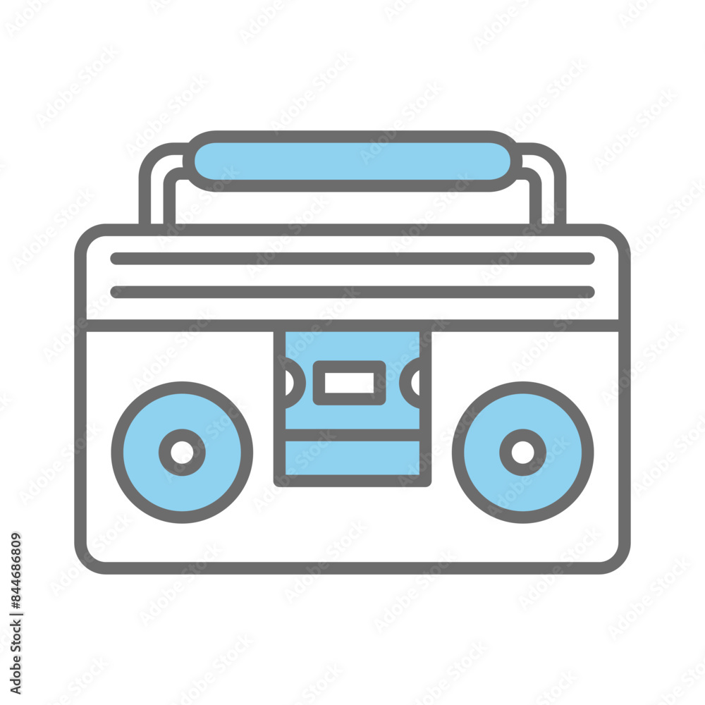Boombox cassette player icon vector on trendy design Boombox cassette player icon vector on trendy design
