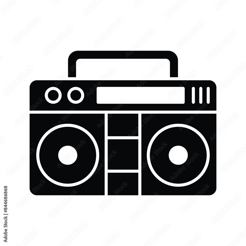 Boombox cassette player icon vector on trendy design Boombox cassette player icon vector on trendy design