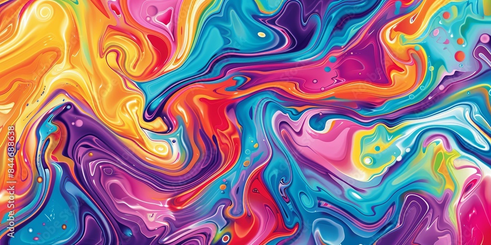Psychedelic Swirl of Vivid Rainbow Colors Psychedelic Swirl of Vivid Rainbow Colors