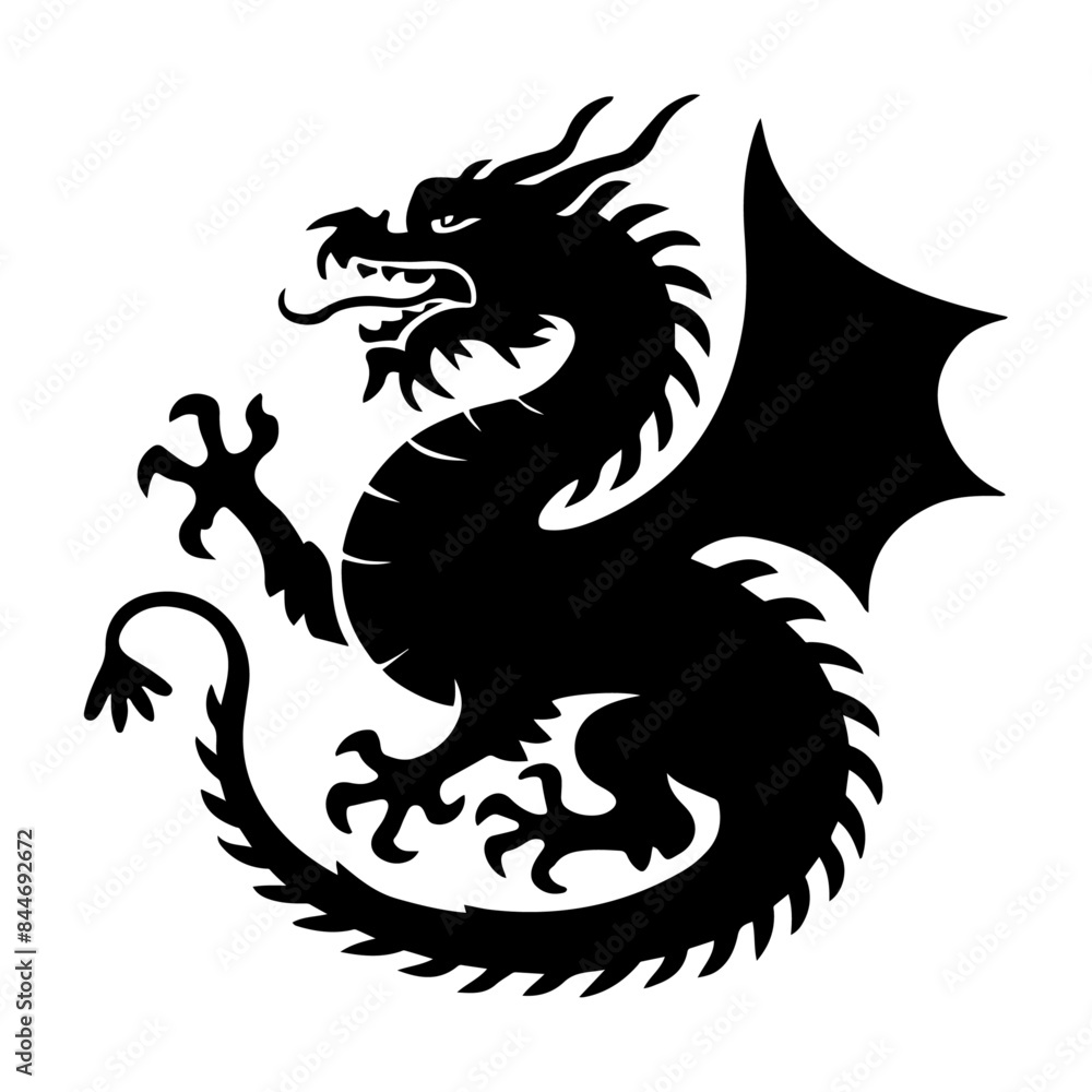 Here is an illustration of a Chinese dragon Here is an illustration of a Chinese dragon