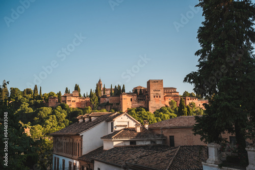 view of the alhambra in granada spain photo