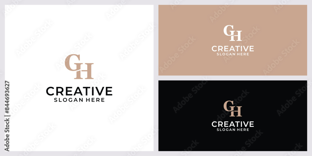 Letter H G logo vector template Creative G H logo design concepts Letter H G logo vector template Creative G H logo design concepts