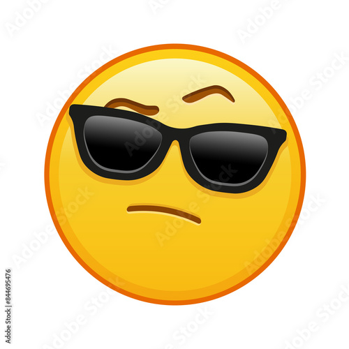 Face with sunglasses Large size of yellow emoji smile