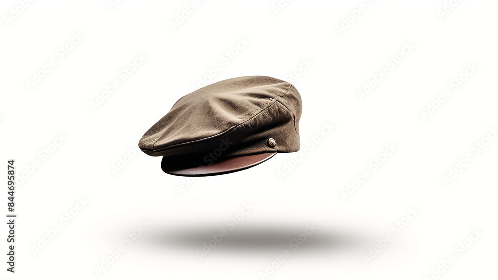 brown flat cap isolated on white background brown flat cap isolated on white background