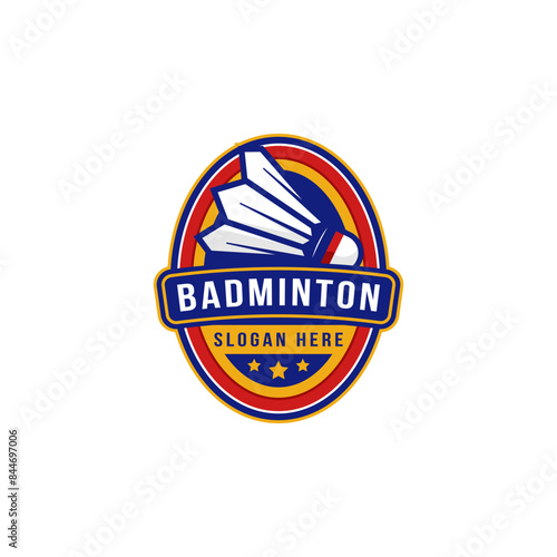 badminton badge logo design