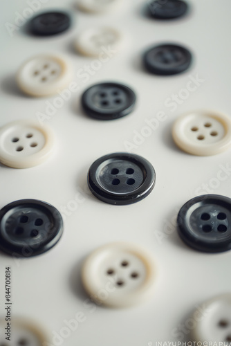 black and white buttons