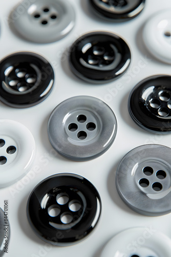 black and white buttons