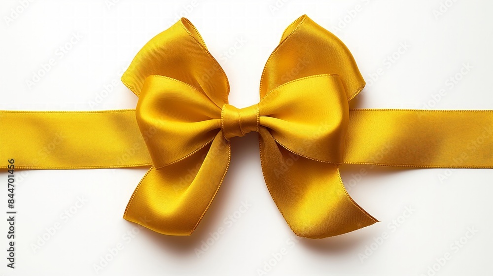 yellow ribbon and bow, cut out yellow ribbon and bow, cut out