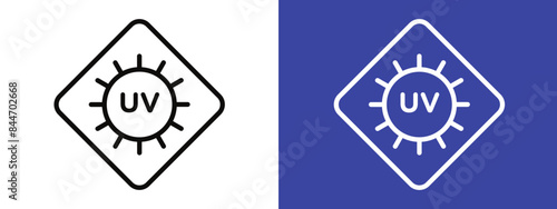 UV light safety sign indicating do not look directly at ultraviolet rays