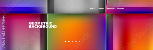 Trendy Simple Round Triangle and Circle with Gradients Abstract Background. Vector Illustration For Wallpaper, Banner, Background, Card, Book Illustration, landing page
