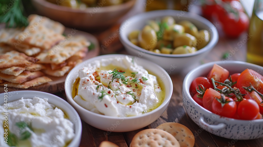 Illustration of average Mediterranean cuisine, authentic Greek appetizer for restaurants. Homemade food in rustic style. Beautiful, tasty, and healthy. Cheese, olives, tomatoes. Illustration of average Mediterranean cuisine, authentic Greek appetizer for restaurants. Homemade food in rustic style. Beautiful, tasty, and healthy. Cheese, olives, tomatoes.