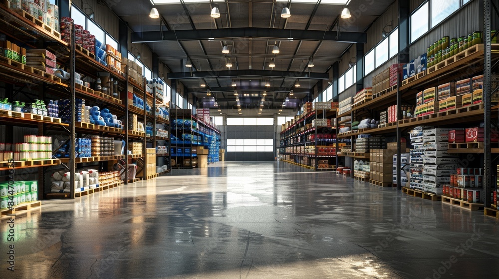 Warehouse with Food Products Warehouse with Food Products