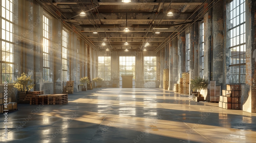 Warehouse with Industrial Products 