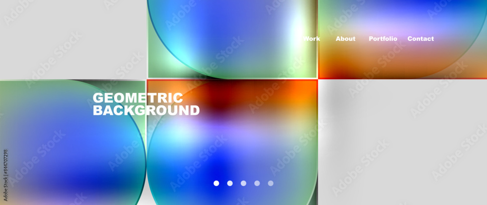 Bright colorful squares with round elements minimal geometric background. Vector Illustration For Wallpaper, Banner, Background, Card, Book Illustration, landing page Bright colorful squares with round elements minimal geometric background. Vector Illustration For Wallpaper, Banner, Background, Card, Book Illustration, landing page