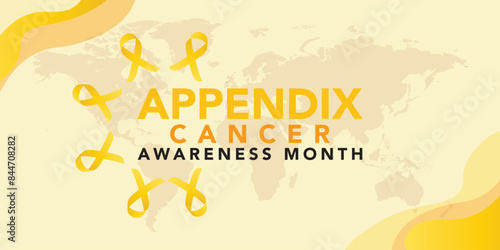 August is Appendix Cancer Awareness Month background template. Holiday concept. background, banner, card, and poster design template with text inscription and standard color. vector illustration.
