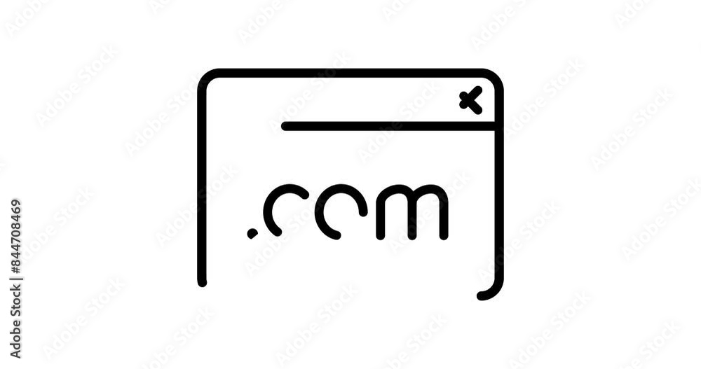 Web site domain animated outline icon with alpha channel. Web site domain 4k motion design animation for web, mobile and ui design Web site domain animated outline icon with alpha channel. Web site domain 4k motion design animation for web, mobile and ui design