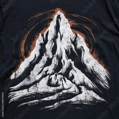 mountain t shirt design photo