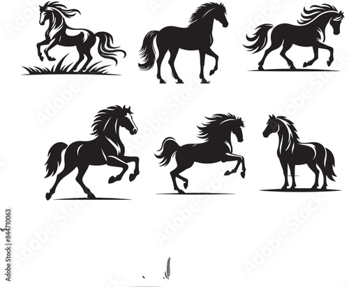 horse silhouette vector illustration