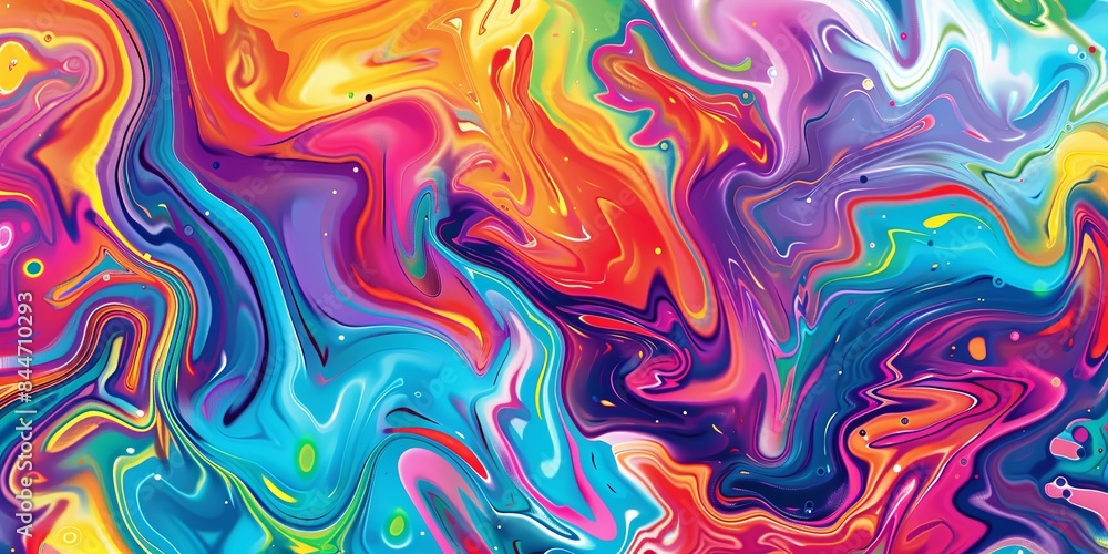 Psychedelic Swirl of Vivid Rainbow Colors Psychedelic Swirl of Vivid Rainbow Colors