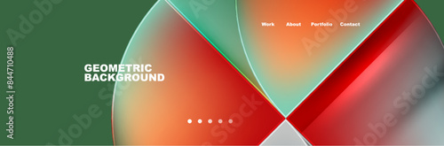 Circle triangle geometric web site page template. Vector Illustration For Wallpaper, Banner, Background, Card, Book Illustration, landing page