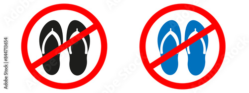 No Sandals Allowed Sign Maintain Dress Code in Designated Areas