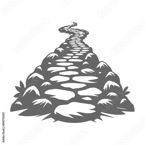 Garden Path of stone way illustration