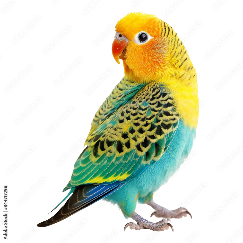 Obraz premium blue and yellow macaw isolated on transparent background cutout