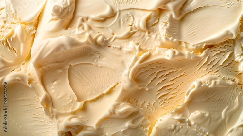 closeup view of vanilla ice cream surface. gelato ice cream background pattern