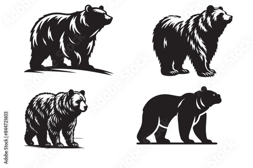 bear silhouette vector illustration