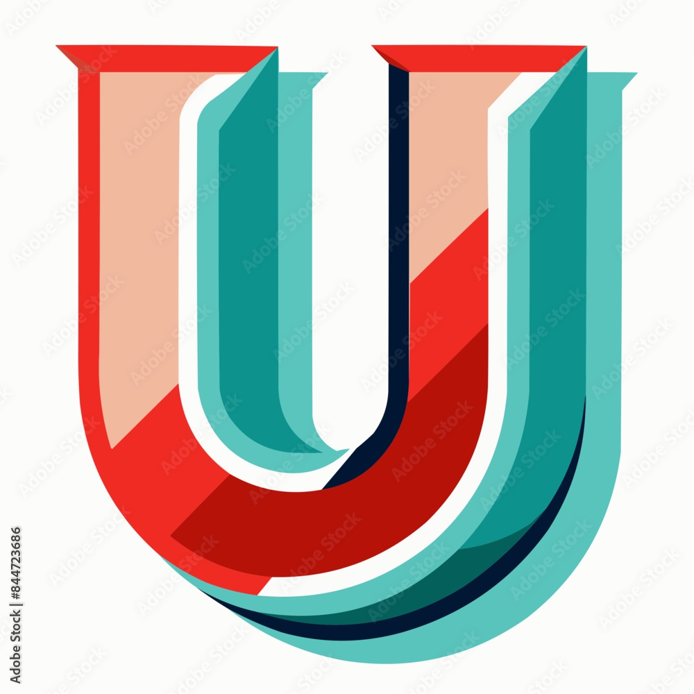 illustration of a letter U illustration of a letter U