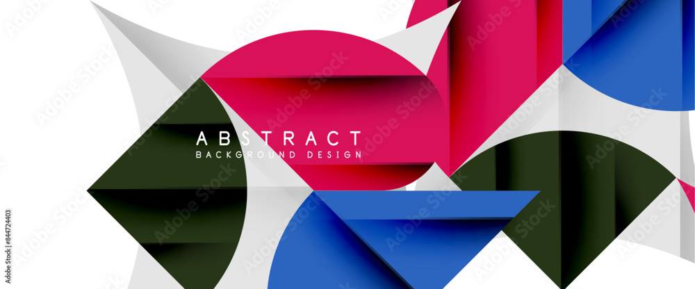 Minimal geometric elements on white. Petals, round triangles, star Minimal geometric elements on white. Petals, round triangles, star