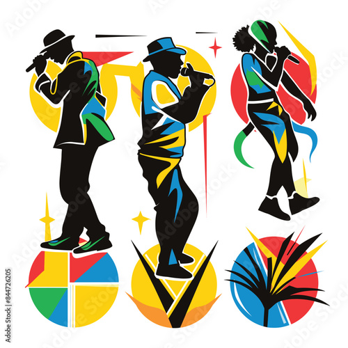 Three Logos for Reggaeton Singer Symbolizing Lyrical Prowess