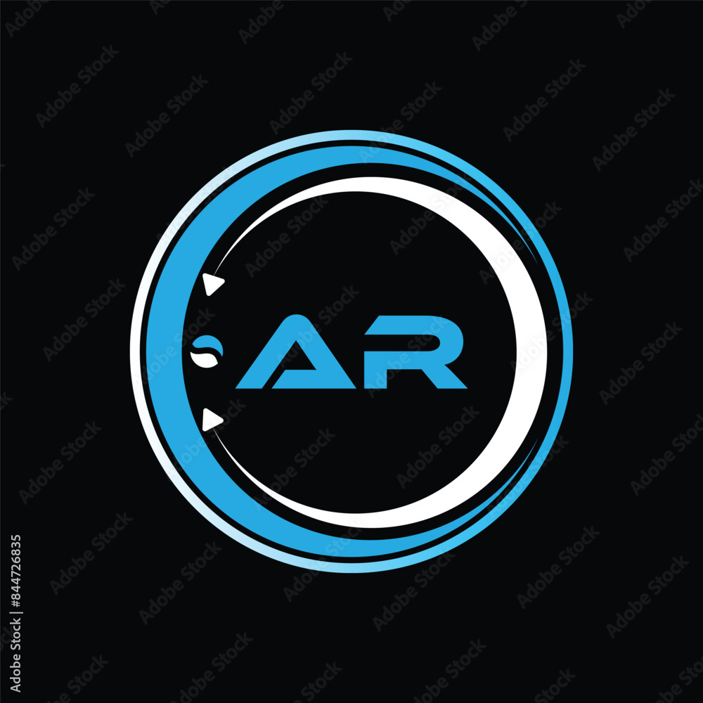 AR letter logo design with a circle shape AR Logo design. AR letter logo creative design. AR unique design. AR letter logo design on black background. AR letter logo design with a circle shape AR Logo design. AR letter logo creative design. AR unique design. AR letter logo design on black background.