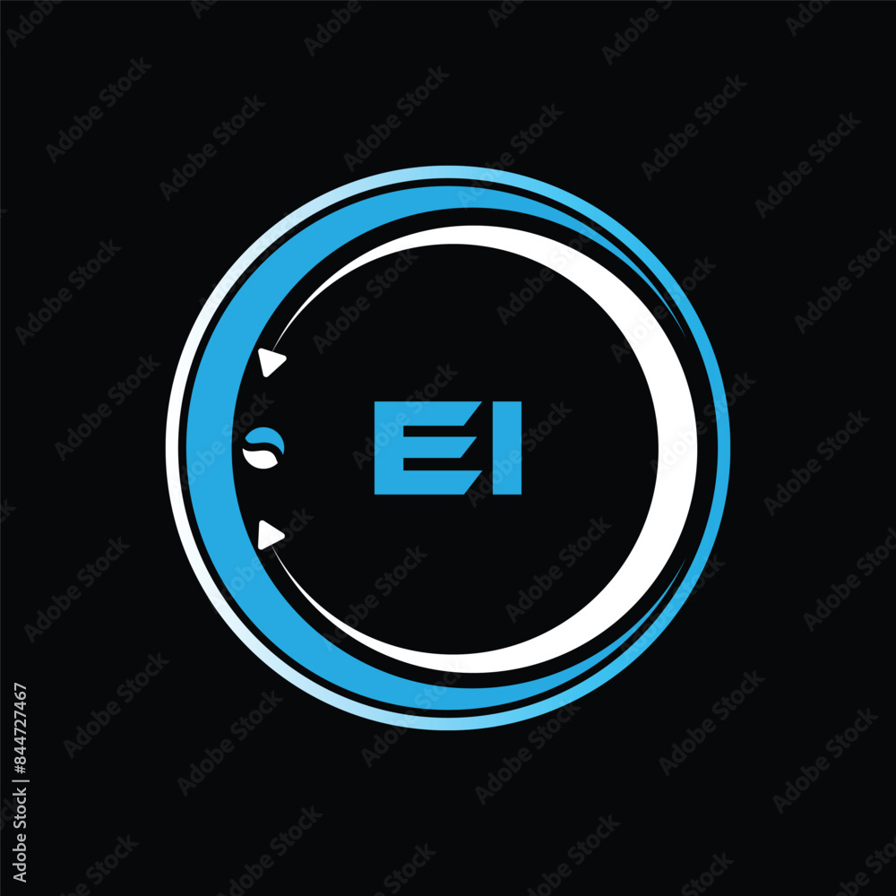 EI letter logo design with a circle shape EI Logo design. EI letter logo creative design. EI unique design. EI letter logo design on black background. EI letter logo design with a circle shape EI Logo design. EI letter logo creative design. EI unique design. EI letter logo design on black background.