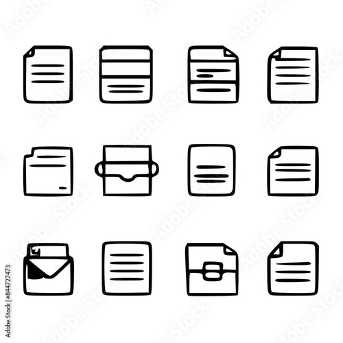 document icon, business icon, symbol icon, archive icon, contract icon, file icon, office icon, computer icon, message icon, web icon, folder icon, graphic icon, portfolio icon, magnifying glass icon,