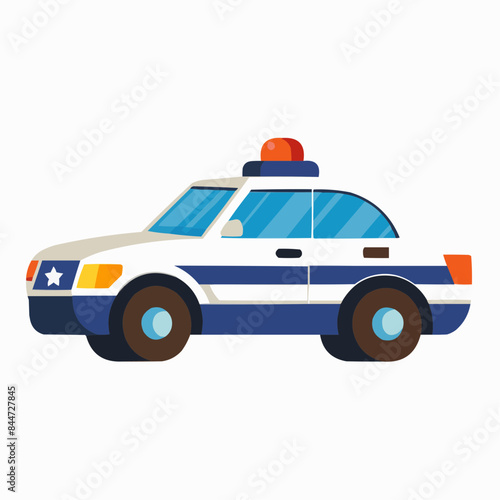 police car isolated