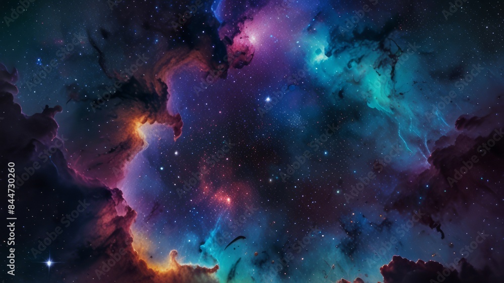 Beautiful nebulae and stars in the night sky. Supernova background wallpaper Beautiful nebulae and stars in the night sky. Supernova background wallpaper