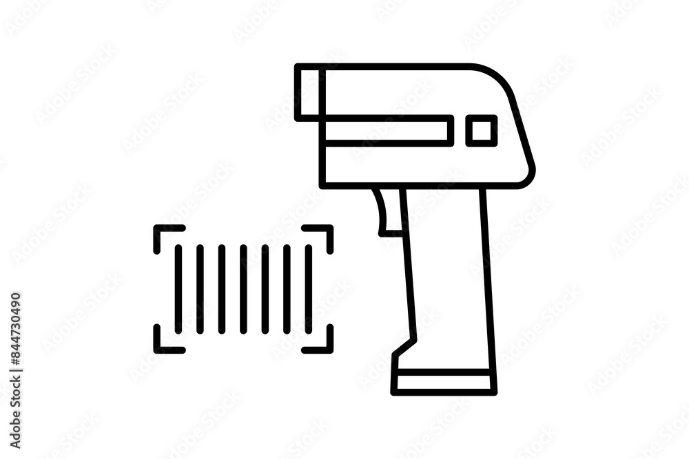 Barcode icon. icon related to supply chain. suitable for web site, app, user interfaces, printable etc. line icon style. simple vector design editable