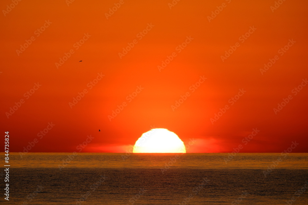 sunset over the Black sea, view from the beach sunset over the Black sea, view from the beach