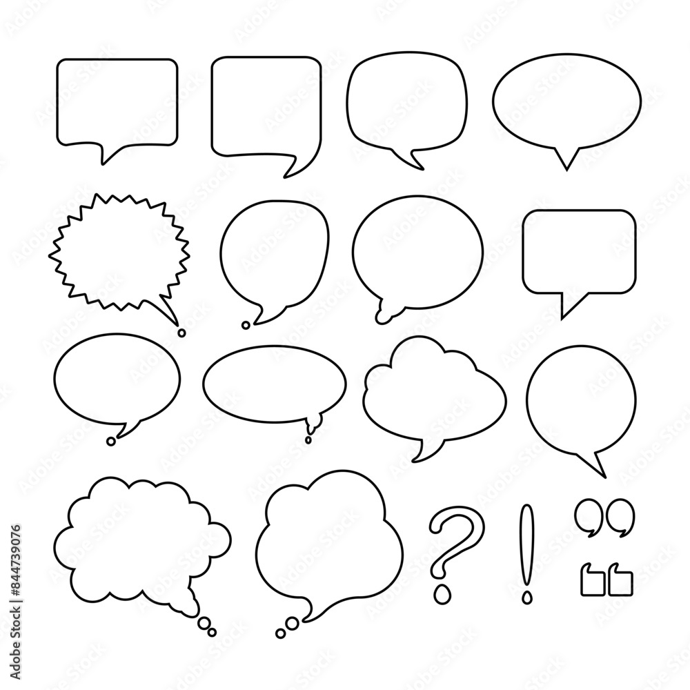 Obraz premium Set of variation bubble chat vector 